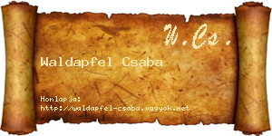 Waldapfel Csaba névjegykártya